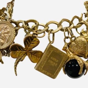 9ct Gold Ladies Charm Bracelet