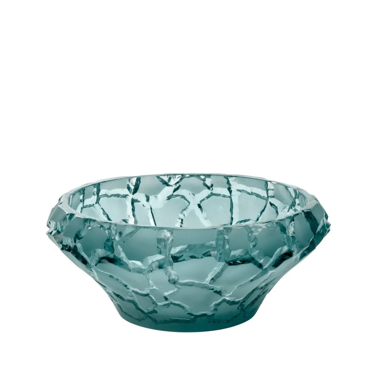 Lalique Caldera Bowl Persepolis Blue Crystal