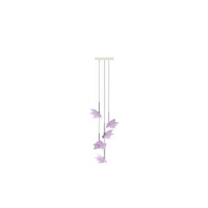 Lalique Champs-Élysées Liana, Medium Size, 5 Leaves Pink Luster Crystal