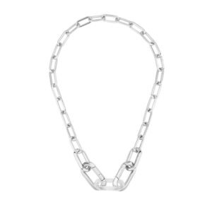 Lalique Empreinte Animale Necklace Clear Crystal, Silver