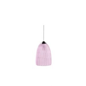 Lalique Plumes Ceiling Lamp, Medium Size Pink Luster Crystal, Chrome Finish