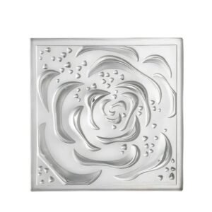 Lalique Roses Decorative Panel Clear Crystal, Non Mirrored, Medium Size