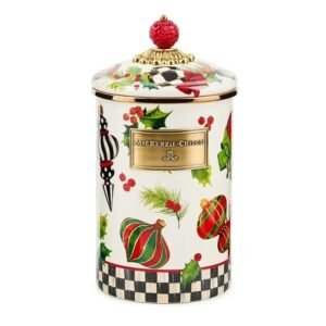 Mackenzie-Childs Deck The Halls Large Canister