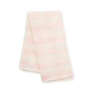 Mackenzie-Childs Pink Check Linen Dish Towel