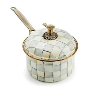 Mackenzie-Childs Sterling Check 2.5 Qt. Saucepan