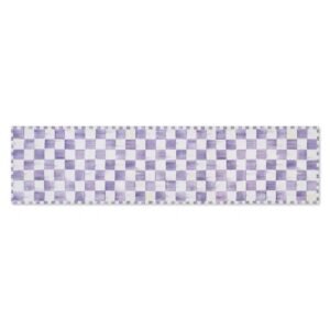 Mackenzie-Childs Violet Checkered 2'6" x 10' Washable Runner