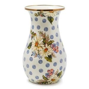 Mackenzie-Childs Wildflowers Blue Tall Vase