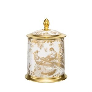 Royal Crown Derby Aves Gold Storage Jar ( Medium 50 oz)