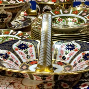 Royal Crown Derby Old Imari Heather Basket (pre-owned 2nds)