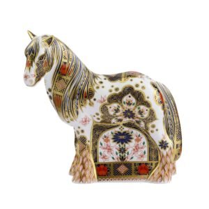 Royal Crown Derby Old Imari Solid Gold Band Gypsy Cob Paperweight