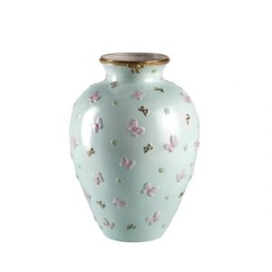 Villari Butterfly Medium Vase - Aquamarine