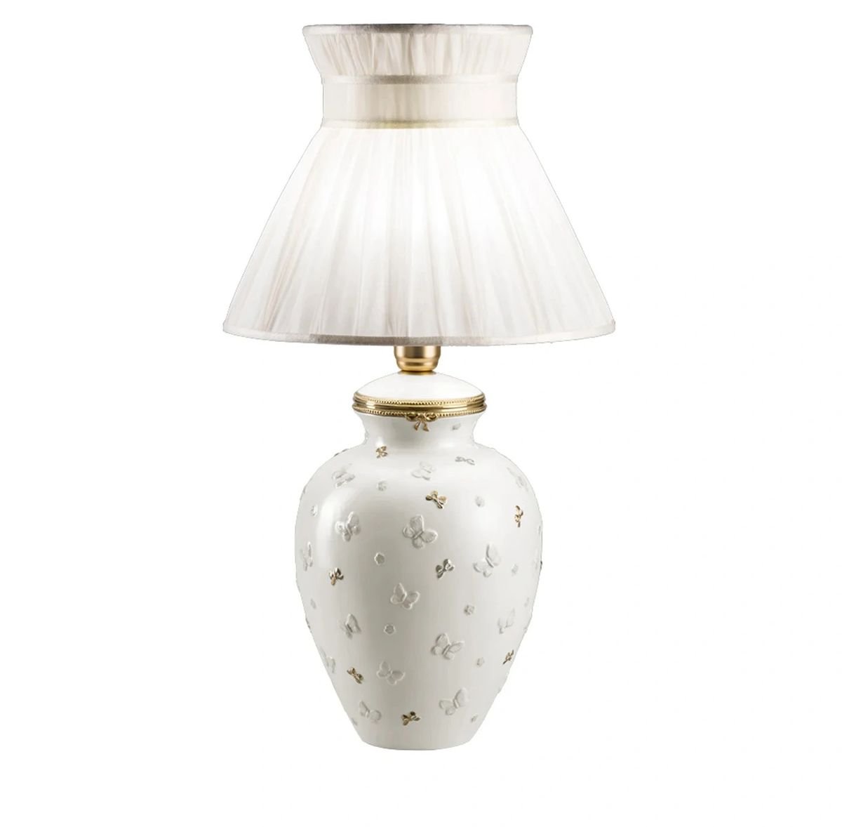 Villari Medium Butterfly Table Lamp White & Gold