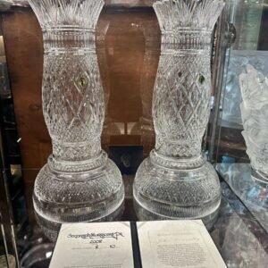 Waterford Crystal Savannah Hurricane Lamps ( Pair)